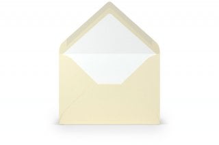 Envelopes DIN B6, Cream lined