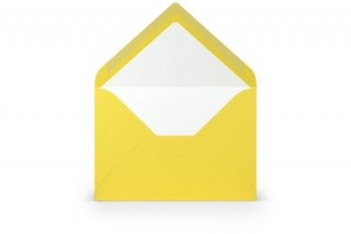 DIN B6 Envelopes, Yellow Lined