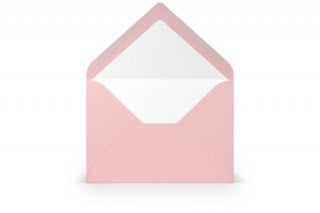 Envelopes DIN B6, Rose Lined