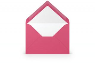 Envelopes DIN B6, Pink Lined