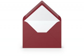 DIN B6 Envelopes, Dark Red lined