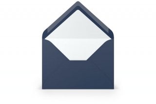 DIN B6 Envelopes, Dark Blue lined