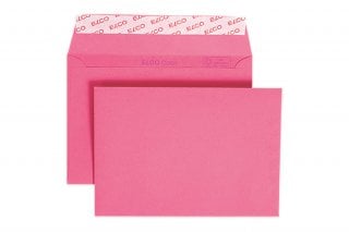 Elco DIN C6 Self-Adhesive Envelopes, Eosin Red
