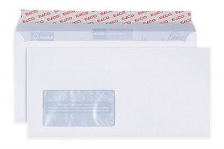 Elco Proclima DIN Long+ Self-Adhesive Envelopes, White with Window